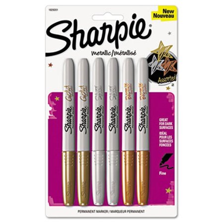 SHARPE MFG CO Sharpie 1829201 Metallic Permanent Markers  Assorted  6-Pack 1829201